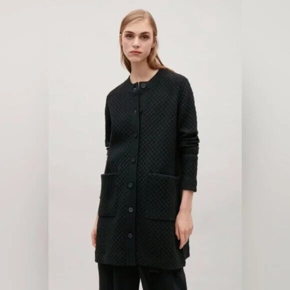 COS dimensional polka dots thick cotton coat - Picture 1 of 14